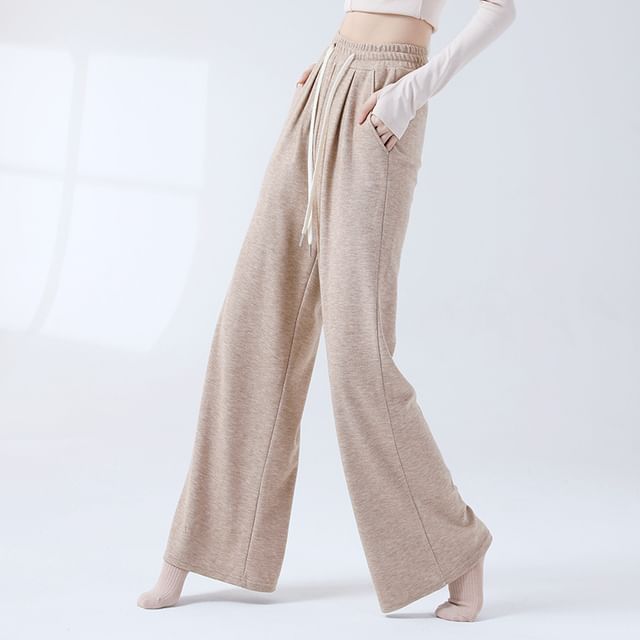 femmal-High Rise Plain Wide Leg Pants