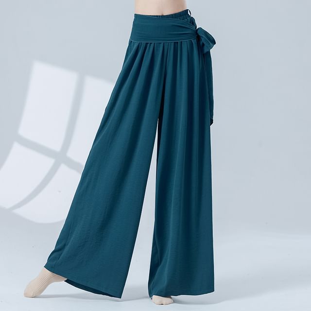 femmal-High Rise Plain Wide Leg Pants