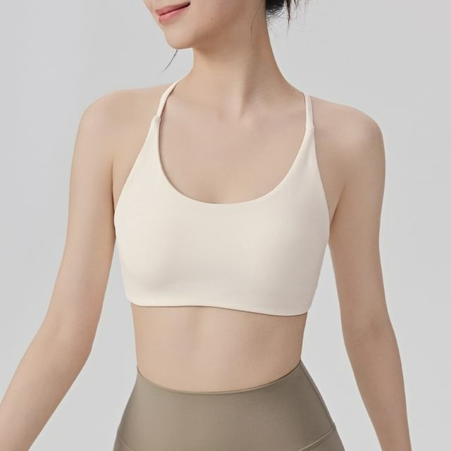femmal-Plain Sport Bra Top