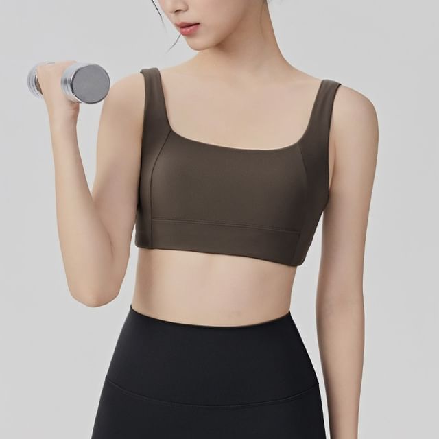 femmal-Plain Sport Bra Top