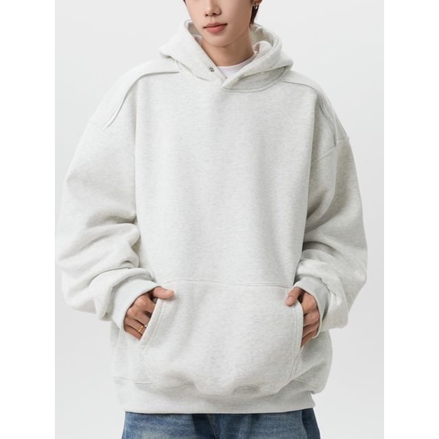 Ffodia-Loose Fit Plain Hoodie