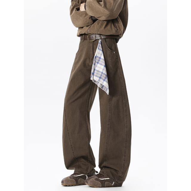 Ffodia-Mid Rise Wide Leg Jeans