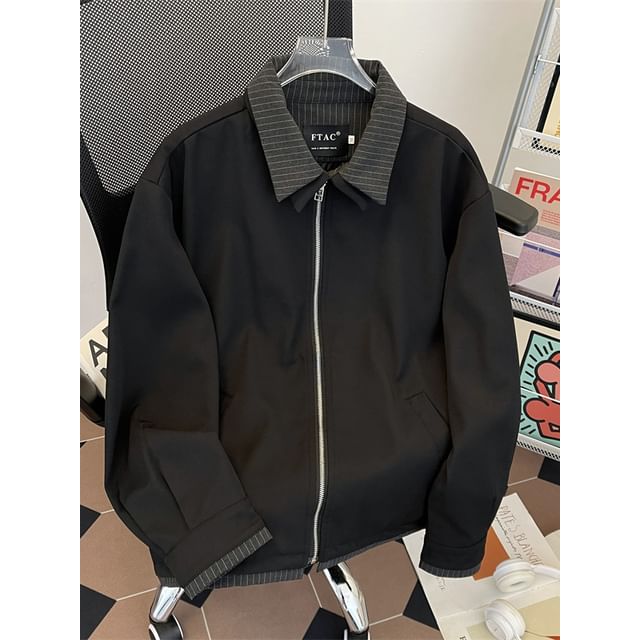 Filmas-Collared Zip-Up Jacket