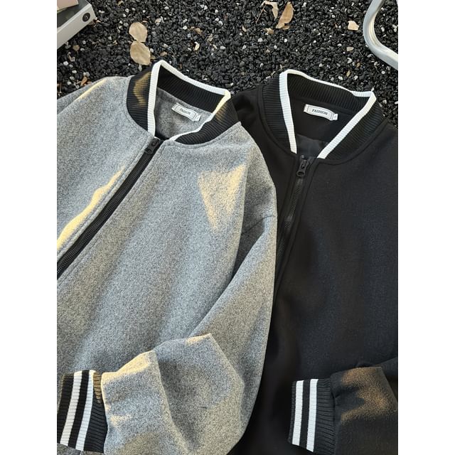 Filmas-Contrast Trim Zip Jacket