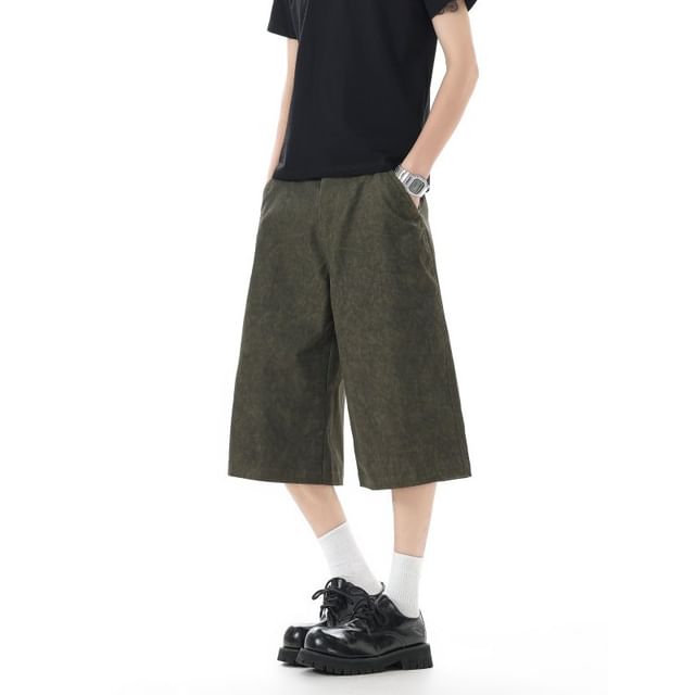 Filmas-Mid Waist Plain Capri Pants