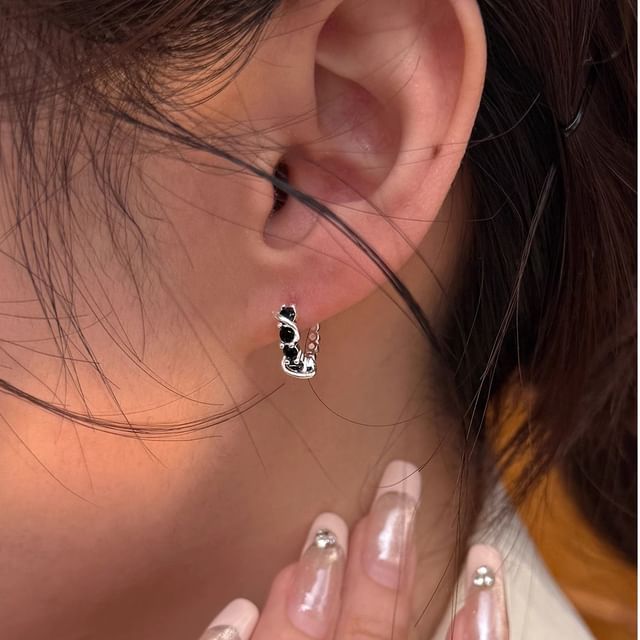 Fireflicka-Beaded Hoop Earring
