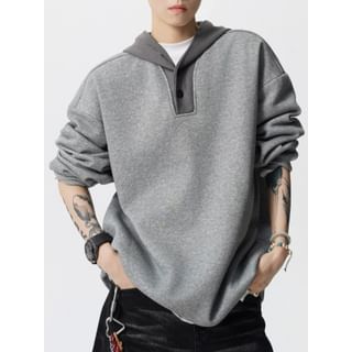 Fireon-Drop Shoulder Two Tone Hoodie