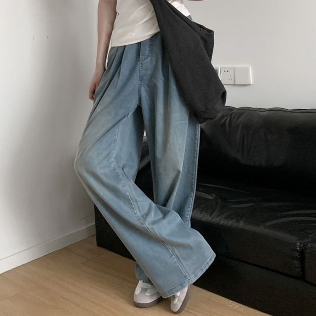 Florimi-High Waist Wide Leg Jeans