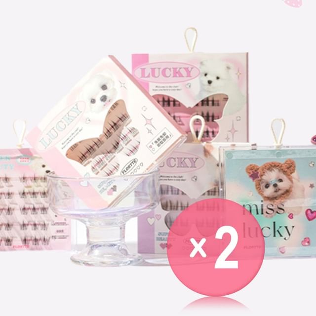 FLORTTE-False Eyelashes - 4 Style 2pcs Bundle Set