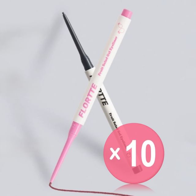FLORTTE-Retractable Gel Eyeliner Pencil - 3 Colors 10pcs Bundle Set