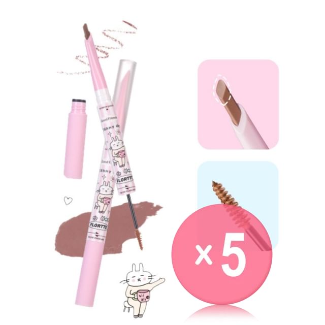 FLORTTE-Special Edition 2 in 1 Eyebrows Mascara 1-3 5pcs Bundle Set
