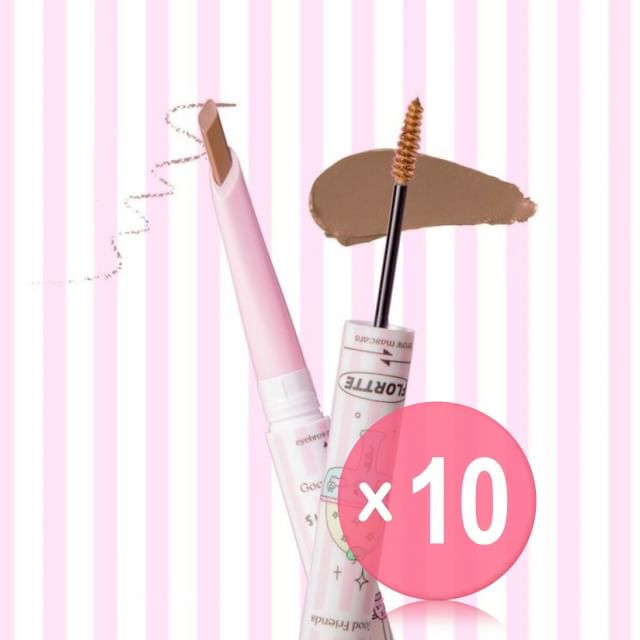 FLORTTE-Special Edition 2 in 1 Eyebrows Mascara - 6 Colors 10pcs Bundle Set