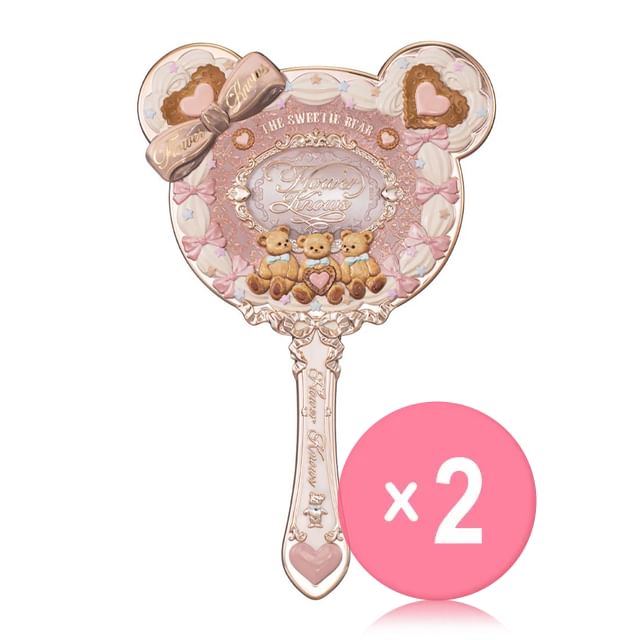 Flower Knows-The Sweetie Bear Hand Mirror - 3 Colors 2pcs Bundle Set