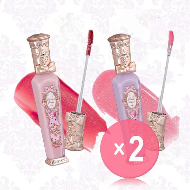 Flower Knows-Gloss pailleté collection Violet Strawberry Rococo - 2 teintes - lot de 2