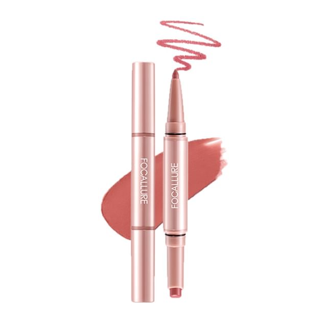 FOCALLURE-2 in 1 Double-Ended Lip Liner Pencil - Lápis Labial Duplo - 6 Cores