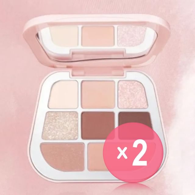 FOCALLURE-8 Shades Eyeshadow - 5 Types 2pcs Bundle Set