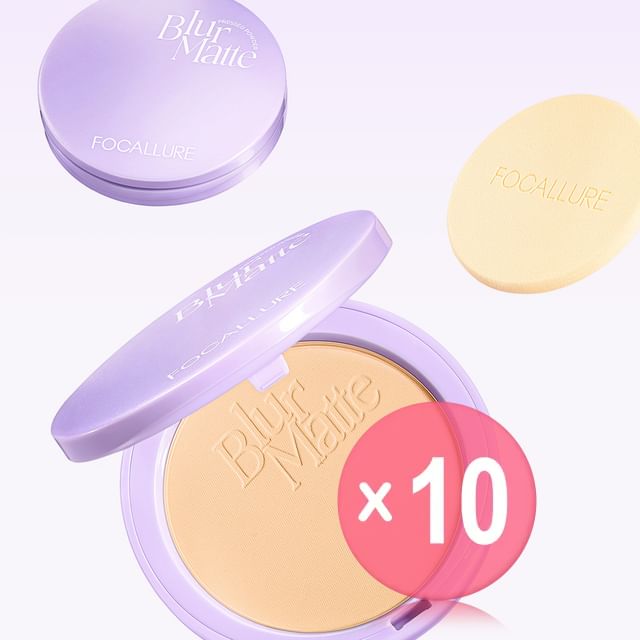 FOCALLURE-Blur Matte Pressed Powder - 4 Colors 10pcs Bundle Set