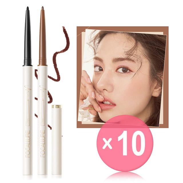 FOCALLURE-Perfectly Defined Gel Eyeliner - 2 Colors 10pcs Bundle Set