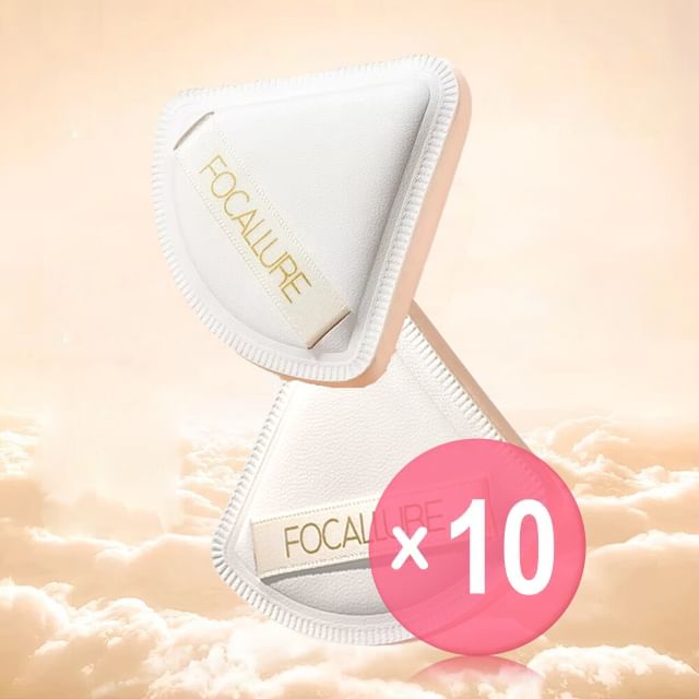 FOCALLURE-Pointed Cushion Puff 10pcs Bundle Set