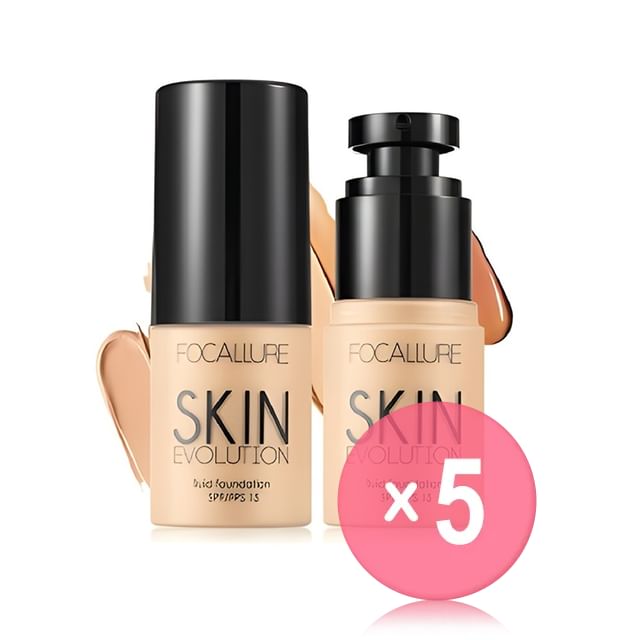 FOCALLURE-Skin Evolution Fluid Foundation - 6 Shades 5pcs Bundle Set