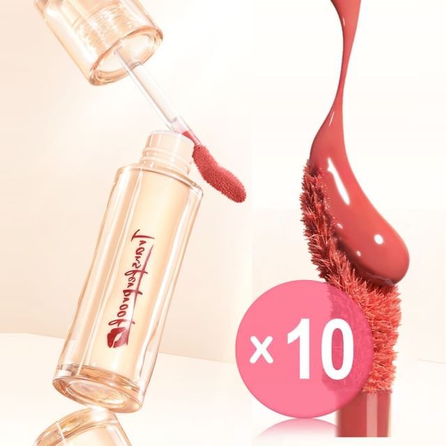 FOCALLURE-Watery Transferproof Lip Cream - 4 Colors 10pcs Bundle Set