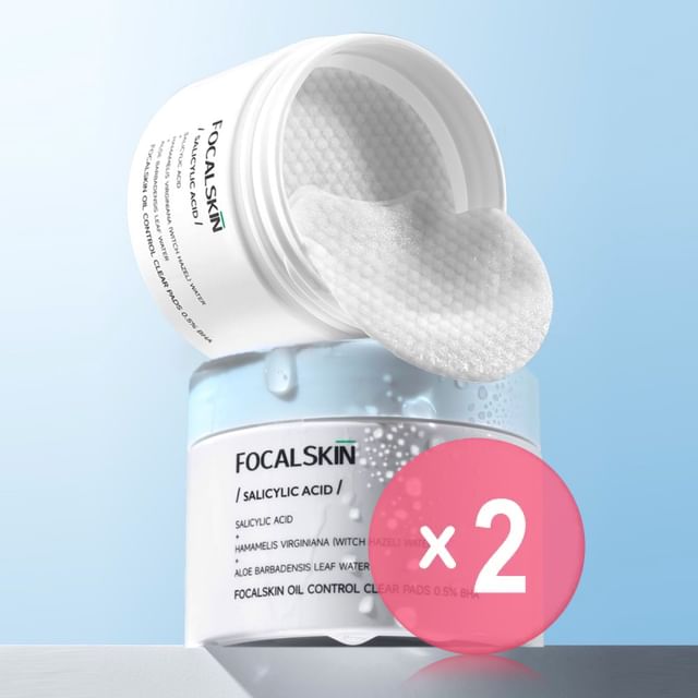 FOCALSKIN-Oil Control Clear Pads - Disques purifiants sébo-régulateurs - lot de 2