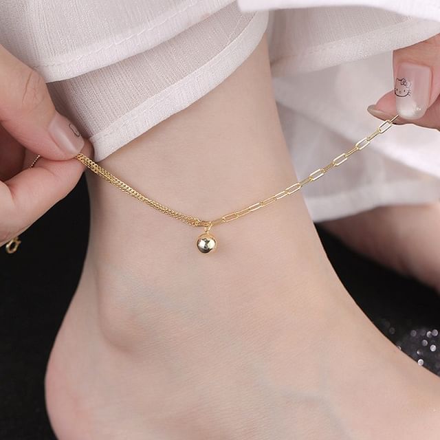 FOON-925 Sterling Silver Metal Chain Bracelet