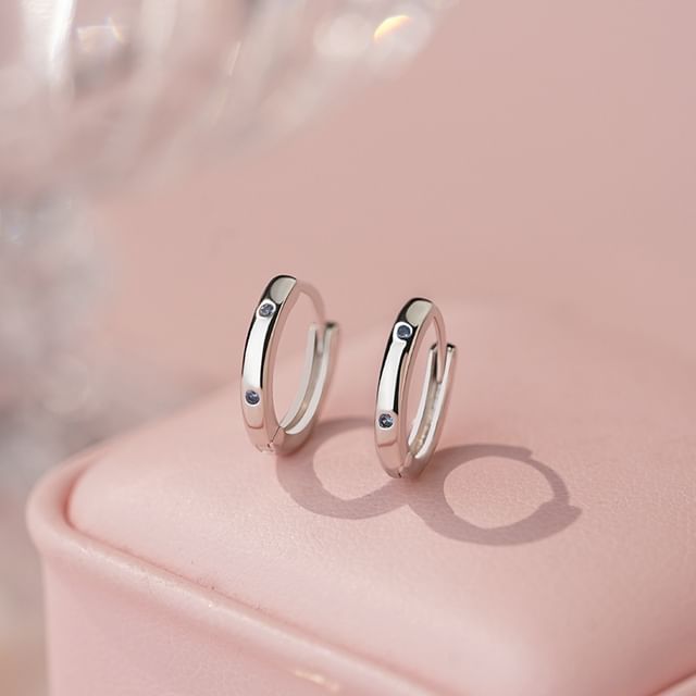 FOON-999 Sterling Silver Hoop Earring