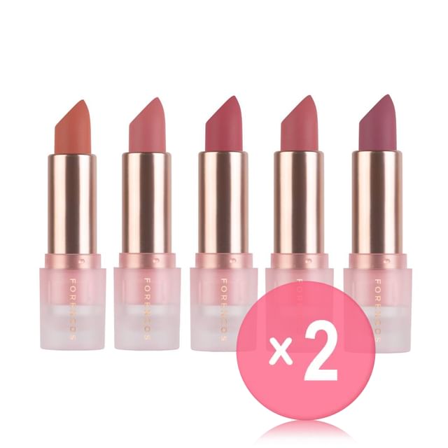 FORENCOS-All Light Mood Chiffon Lip Stick - 5 Colors 2pcs Bundle Set