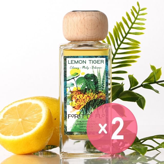 Foret De Flo-Lemon Tiger Therapeutic Aromatherapy Diffuser 2pcs Bundle Set