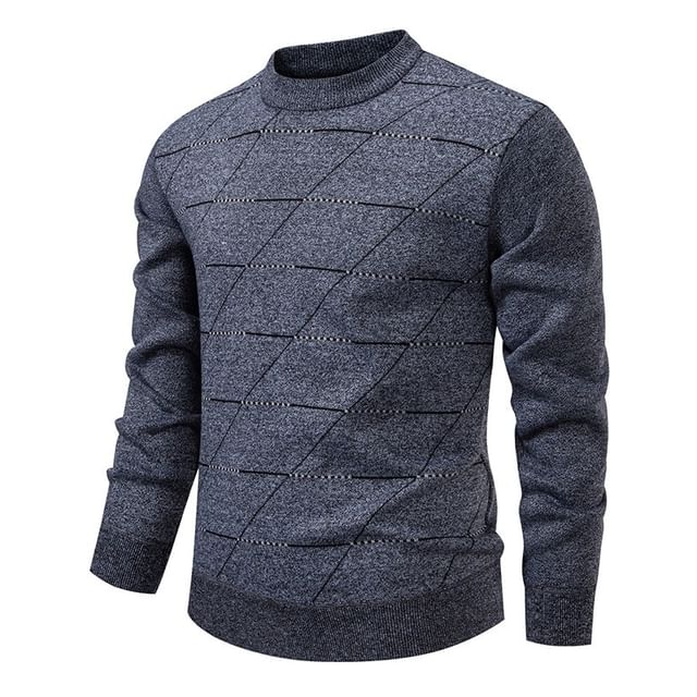 FORSETI-Crew Neck Melange Sweater