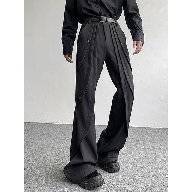 FORSETI-High Waist Plain Bootcut Dress Pants
