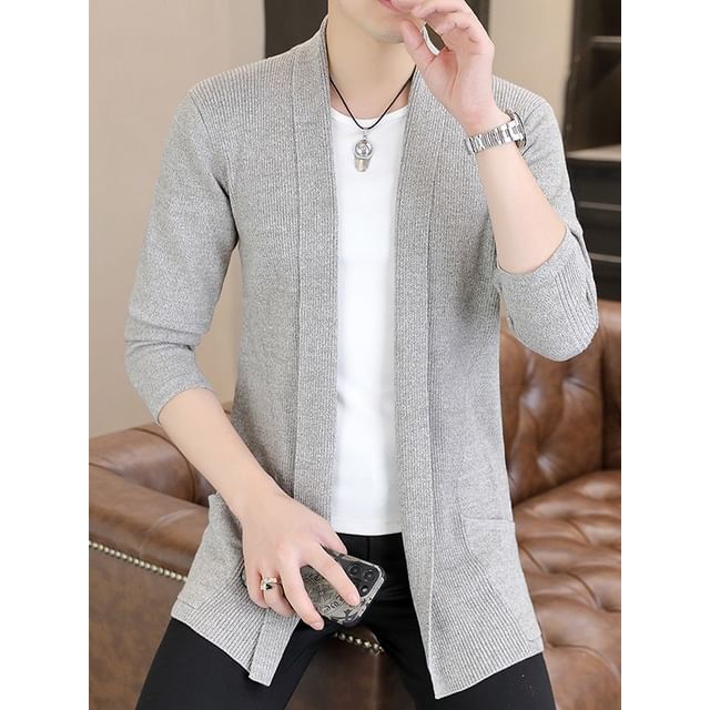 FORSETI-Plain Open Front Cardigan