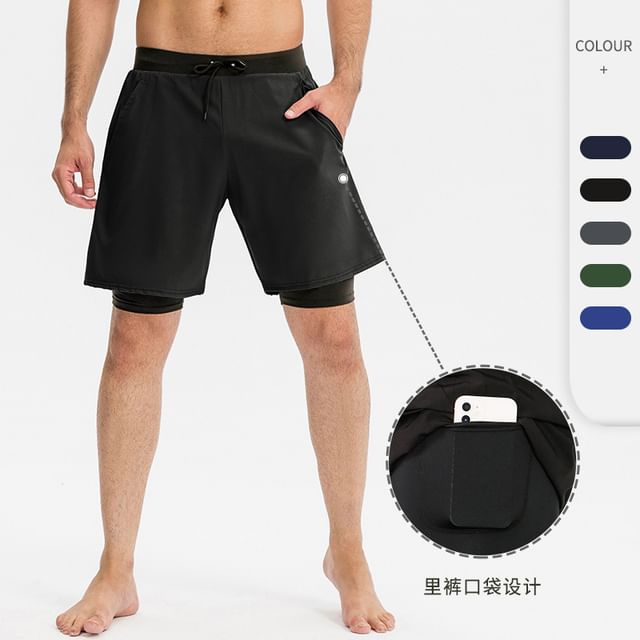 FoxFlair-Plain Insert Sport Shorts