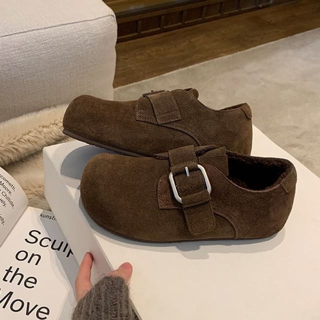 FRAISO-Fleece-Lined Buckled Brogue Loafers