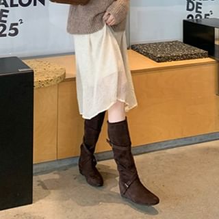 FRAISO-Hidden Wedge Tall Boots