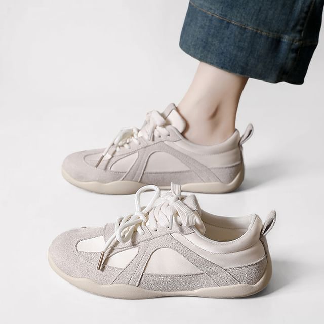 FRAISO-Panel Faux Suede Sneakers