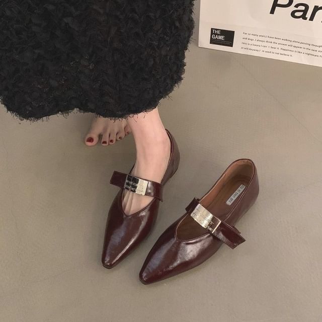 FRAISO-Pointy Mary Jane Shoes
