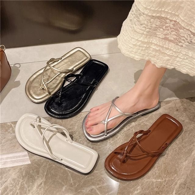 FRAISO-Strappy Knot Flip-Flops