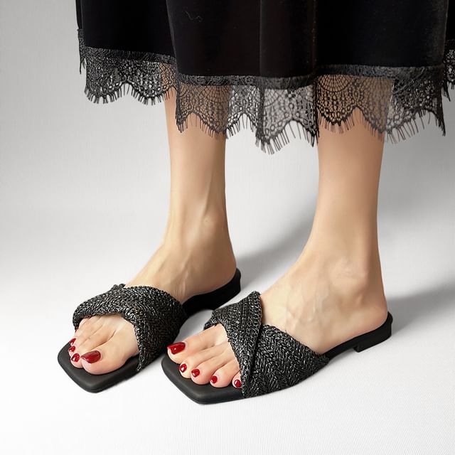 FRAISO-Woven Twisted Sandals