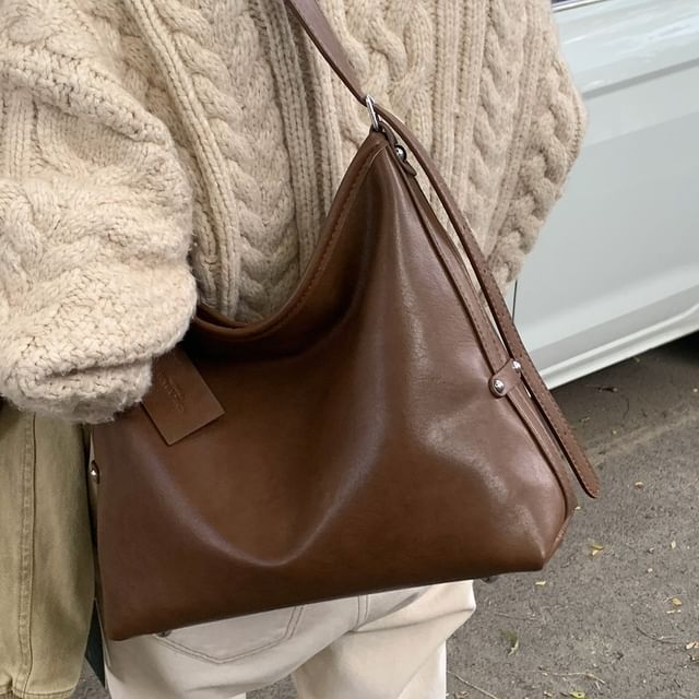 Fran San-Faux Leather Shoulder Bag