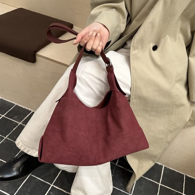 Fran San-Faux Suede Shoulder Bag