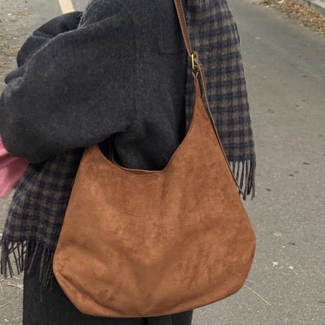 Fran San-Faux Suede Shoulder Bag