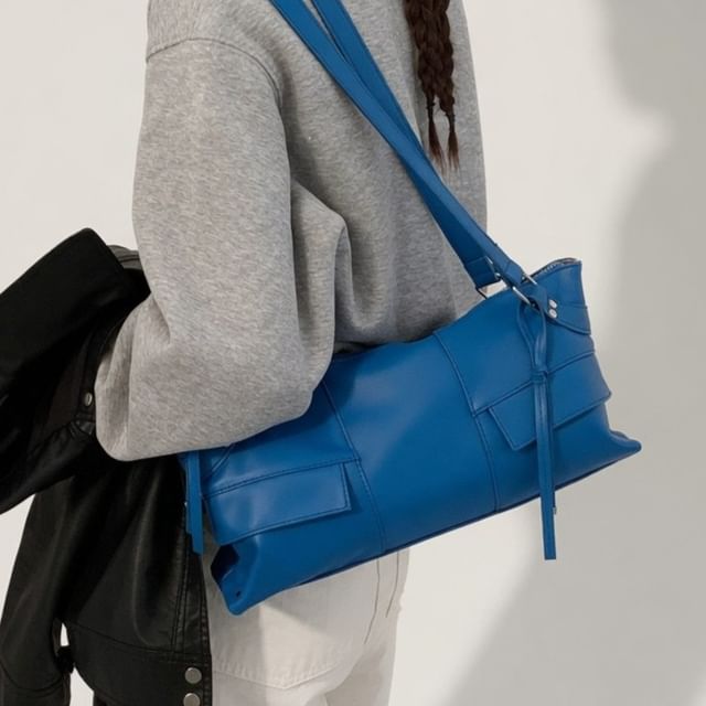 Fran San-Panel Faux Leather Shoulder Bag
