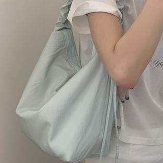 Fran San-Plain Nylon Zip Crossbody Bag