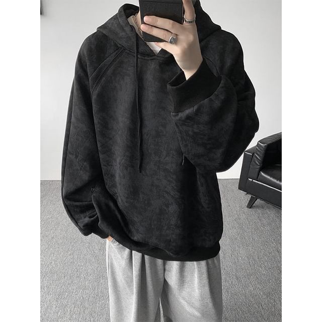 Freehop-Washed Plain Hoodie
