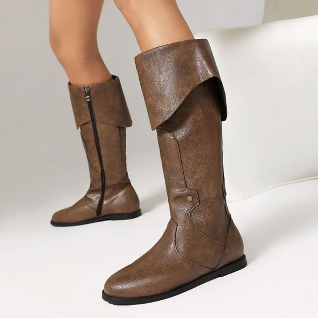 Freesia-Faux Leather Tall Boots
