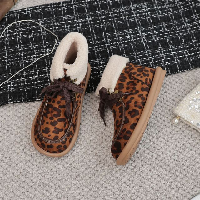 Freesia-Fleece Lined Lace Up Short Boots
