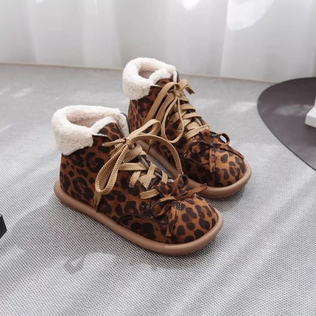 Freesia-Fleece Lined Lace Up Snow Short Boots