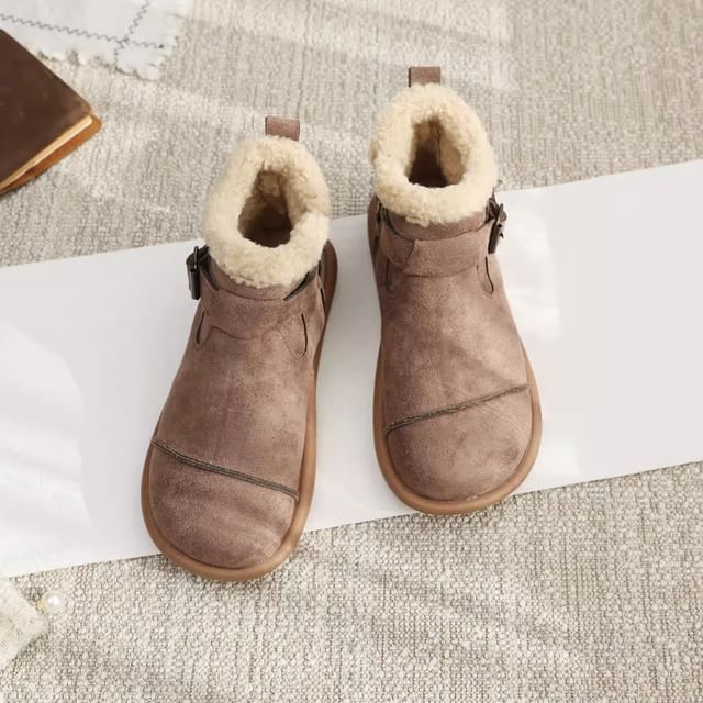 Freesia-Fleece Lined Short Snow Boots